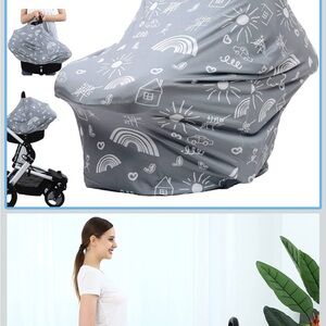 Gray Multi-Use Baby Car Seat Cover